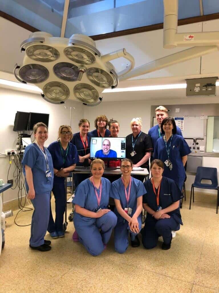 Critical care team from Liverpool University Hospitals receives a Royal virtual visit