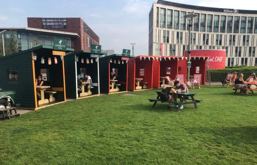 Pop-up summer getaway drinking experience lights up Chavasse Park