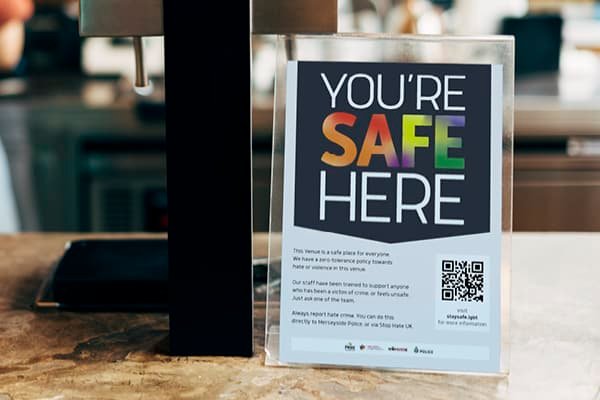 ‘You’re Safe Here’ scheme to create safe spaces across the city  