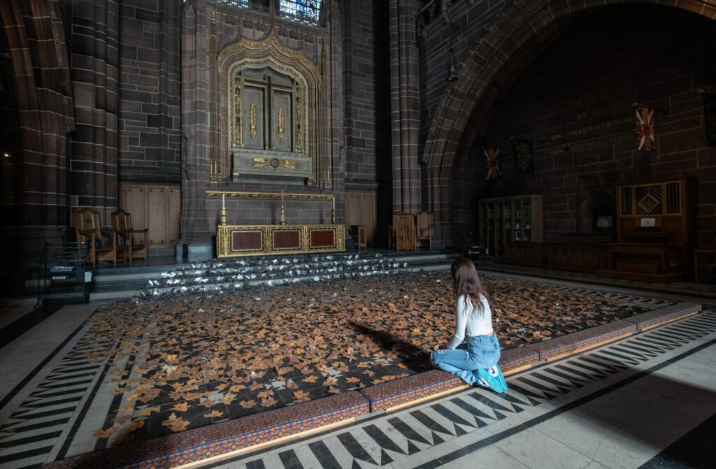 Giant Hands reach out to Visitors as Liverpool Cathedral 