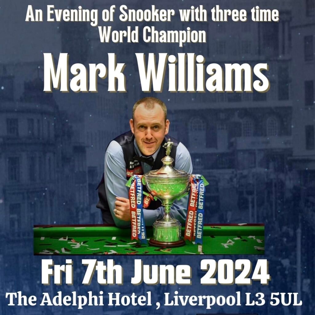 Snooker legend Mark Williams is coming to Liverpool